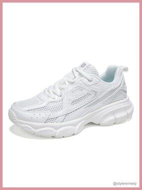 Women's Chunky Fashion Sneakers Lace-Up Platform Athletic Walking Gym Shoes